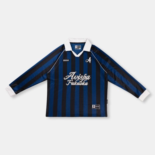 Second image of AE602 เสื้อโปโลแขนยาวทรงโอเวอร์ไซส์ สีกรม