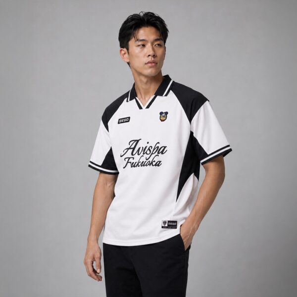 AE604 เสื้อเชิ้ตแขนสั้นทรงโอเวอร์ไซส์ สีขาว