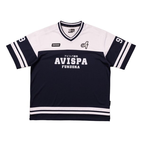 Second image of AE606 เสื้อโอเวอร์ไซส์ เจอร์ซีย์ สีขาว/กรม