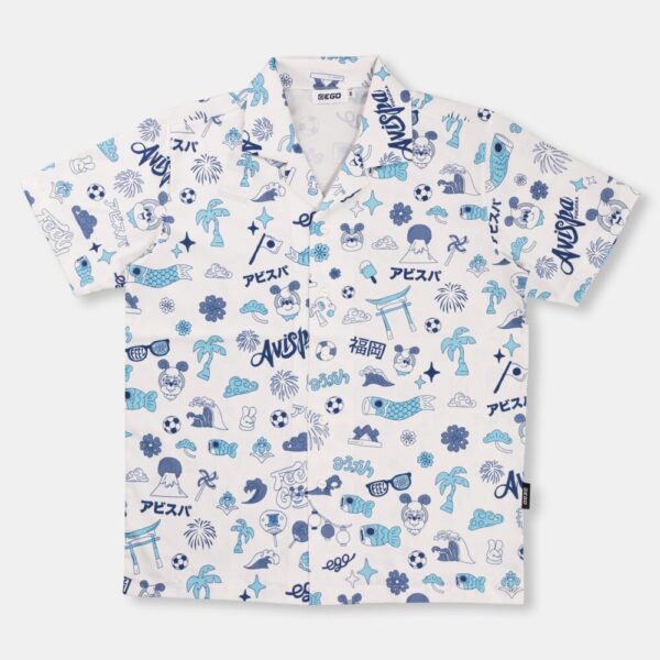Second image of AE615 เสื้อฮาวายติดกระดุม สีขาว
