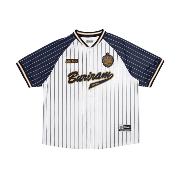 Second image of AE25100 เสื้อทรงเบสบอล EGOxBRUTD แบบที่ 1 สีขาว/กรม